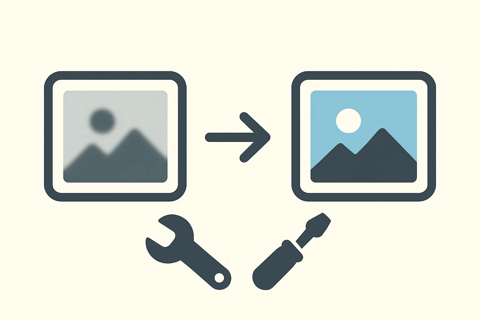 Blur to Clear Image: Sharpen Your Photos Fast – illustration