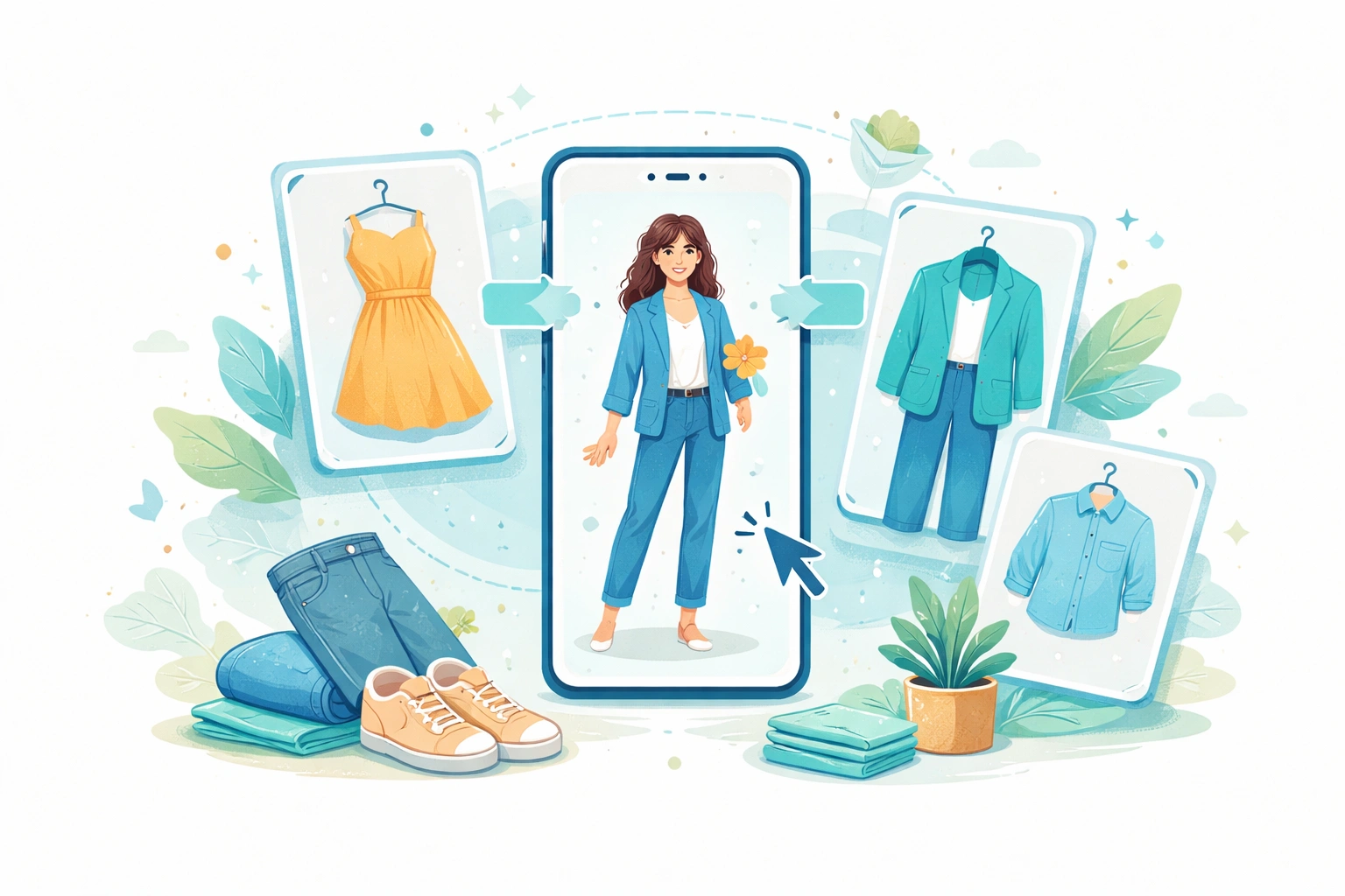 Clothes Swapper AI: Virtual Outfit Changes Made Easy – illustration